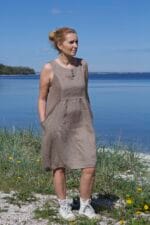 linen dress sand