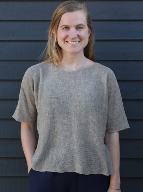 Strikket hørbluse